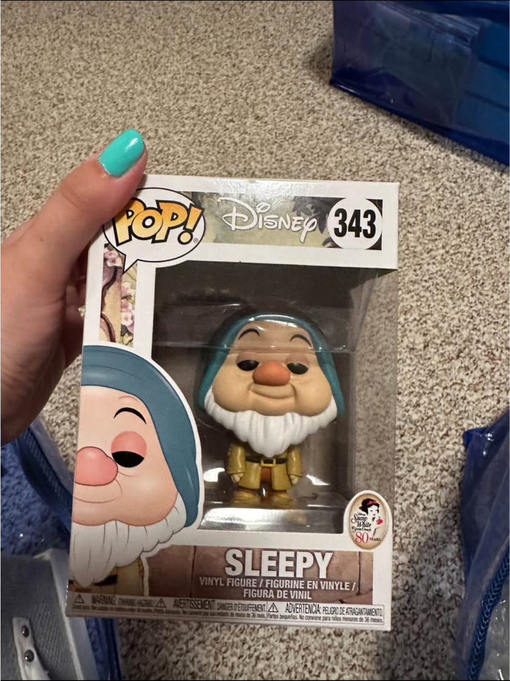 Funko Disney Sleepy Vinyl Figure - Teal Hood, White Beard, Gold Outfit